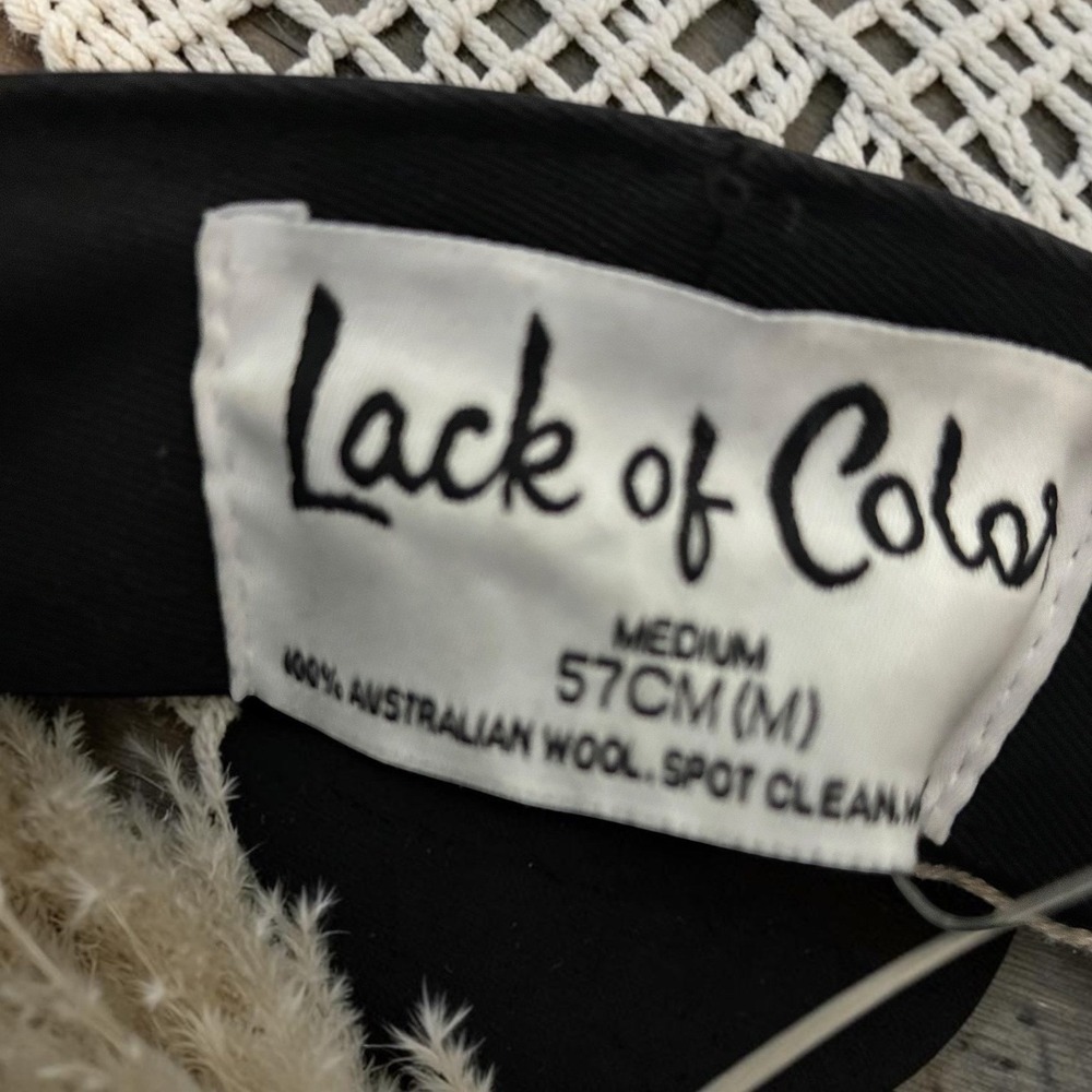 NEW Lack of Color Noir Rancher Hat Black Wool Fedora Western Size Medium Boho - Picture 6 of 16